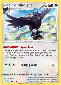 Corviknight #156 Darkness Ablaze