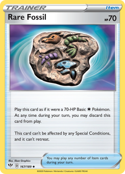 Rare Fossil #167 Darkness Ablaze