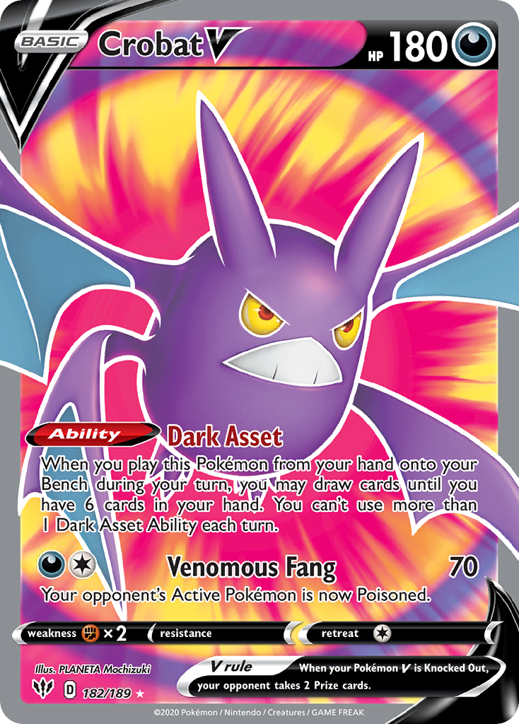 Crobat V #182 Darkness Ablaze
