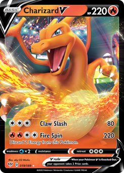 Charizard V #19 Darkness Ablaze