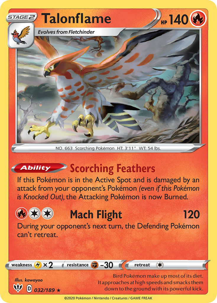 Talonflame #32 Darkness Ablaze