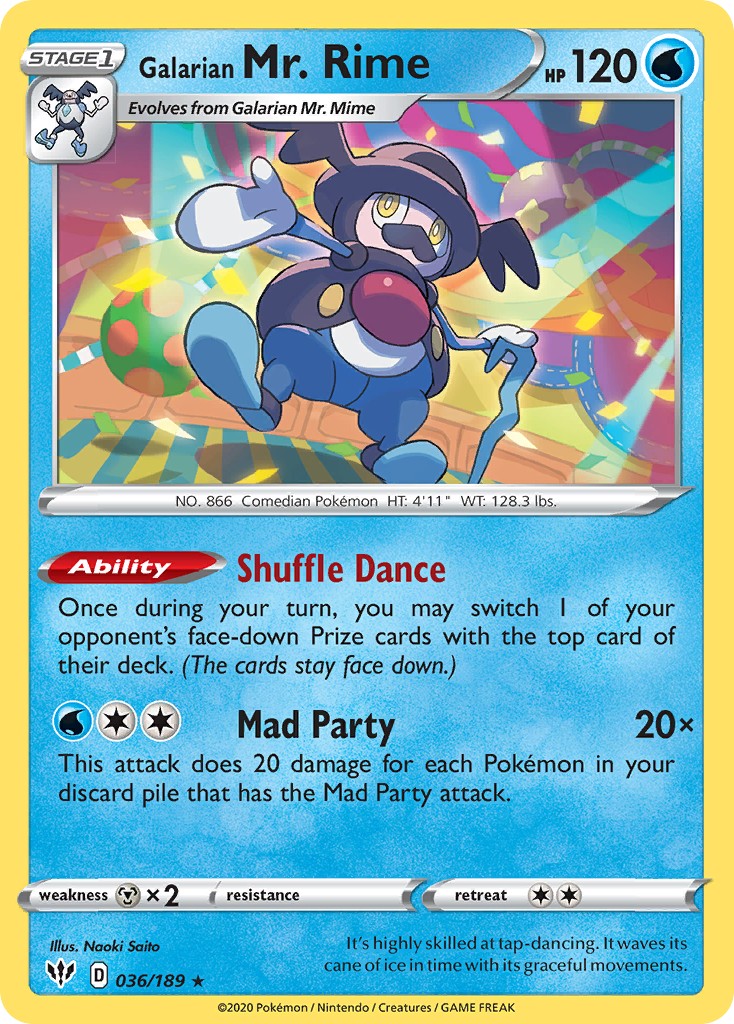 Galarian Mr. Rime #36 Darkness Ablaze