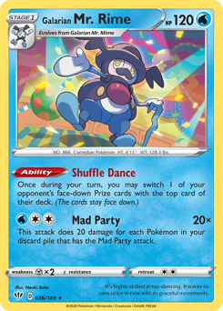 Galarian Mr. Rime #36 Darkness Ablaze