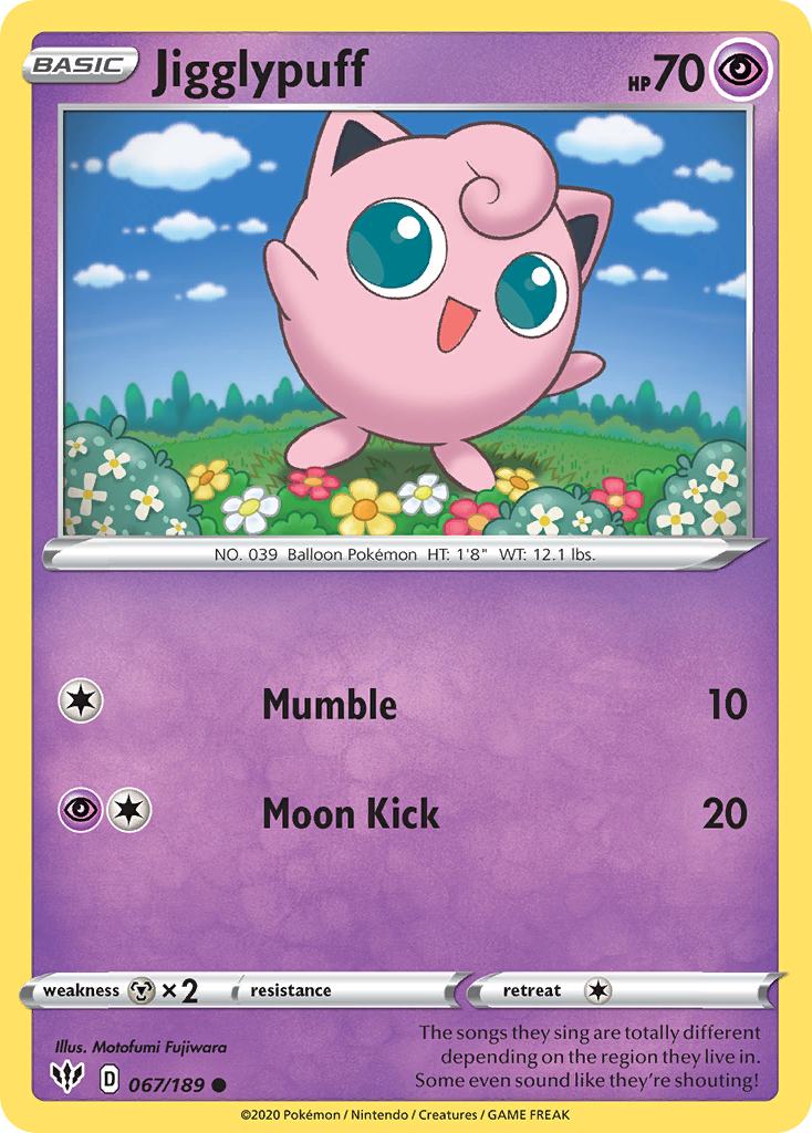 Jigglypuff #67 Darkness Ablaze