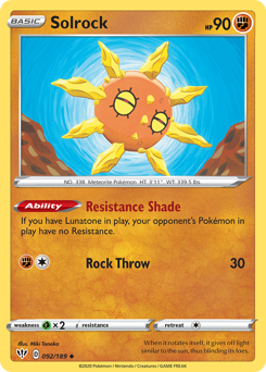 Solrock Darkness Ablaze #92