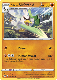 Galarian Sirfetch'd #98 Darkness Ablaze