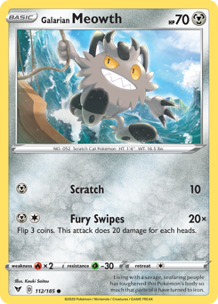 Galarian Meowth #112 Vivid Voltage