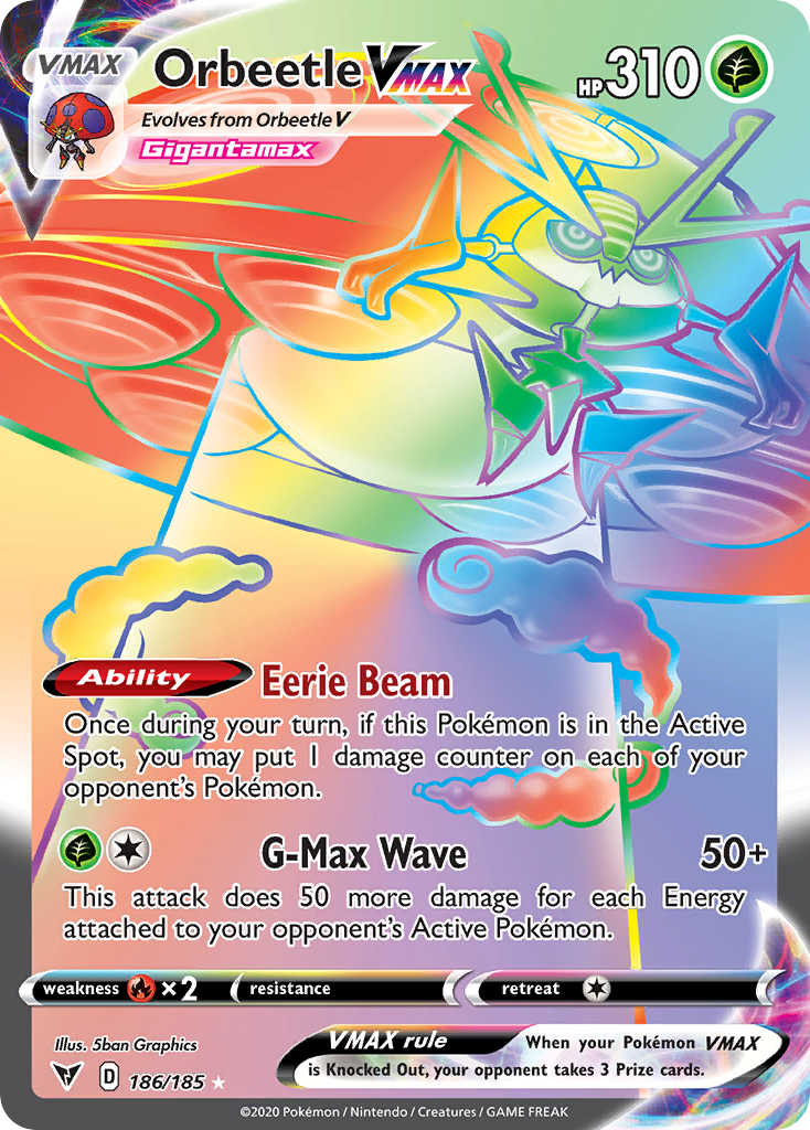 Orbeetle VMAX #186 Vivid Voltage