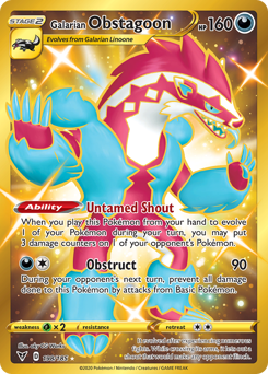 Galarian Obstagoon #198 Vivid Voltage