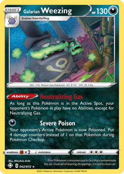 Galarian Weezing #42 Shining Fates