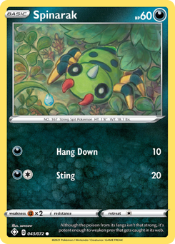Spinarak #43 Shining Fates