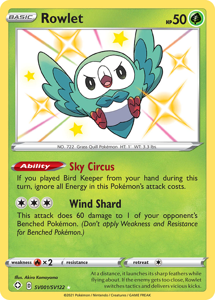 Rowlet #SV001 Shining Fates Shiny Vault