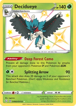 Decidueye #SV003 Shining Fates Shiny Vault