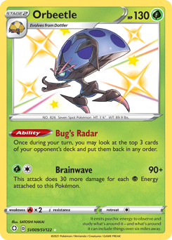 Orbeetle #SV009 Shining Fates Shiny Vault