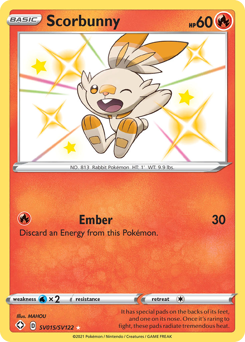 Scorbunny #SV015 Shining Fates Shiny Vault