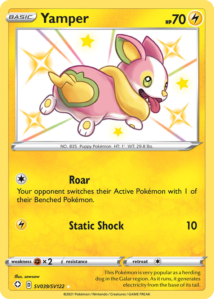 Yamper #SV039 Shining Fates Shiny Vault