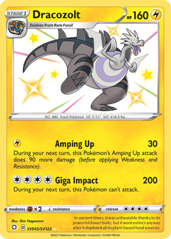 Dracozolt #SV045 Shining Fates Shiny Vault