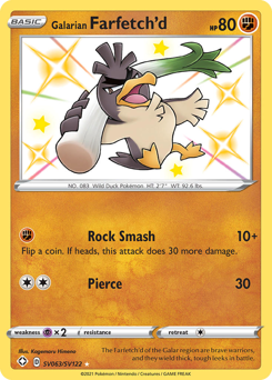 Galarian Farfetch'd #SV063 Shining Fates Shiny Vault