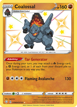 Coalossal #SV069 Shining Fates Shiny Vault