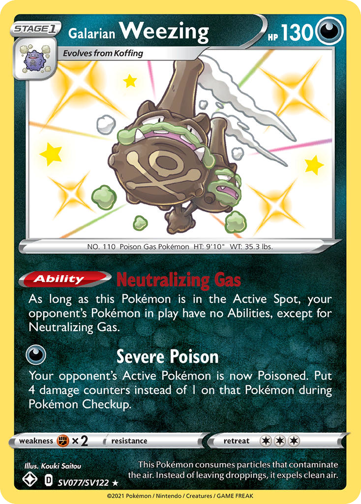 Galarian Weezing #SV077 Shining Fates Shiny Vault