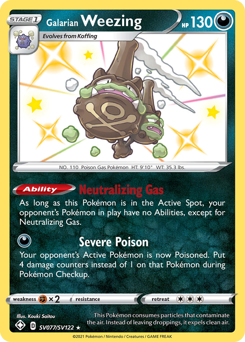 Galarian Weezing #SV077 Shining Fates Shiny Vault