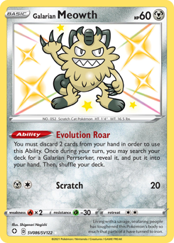 Galarian Meowth #SV086 Shining Fates Shiny Vault