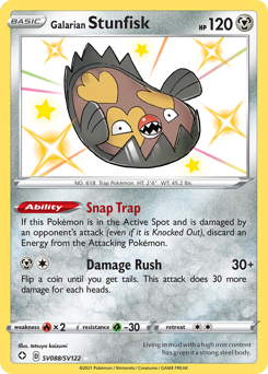 Galarian Stunfisk #SV088 Shining Fates Shiny Vault