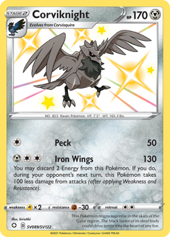 Corviknight #SV089 Shining Fates Shiny Vault