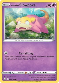 Galarian Slowpoke #54 Battle Styles