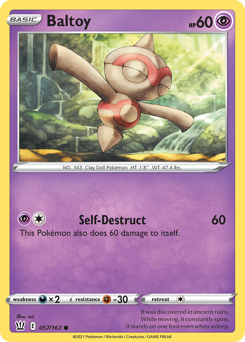 Baltoy #57 Battle Styles