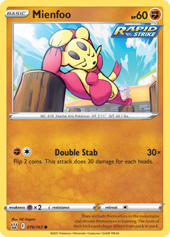 Mienfoo #76 Battle Styles