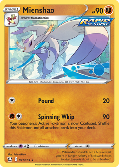 Mienshao #77 Battle Styles