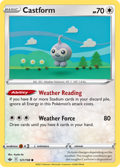 Castform #121 Chilling Reign