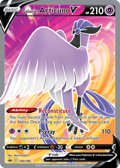 Galarian Articuno V #169 Chilling Reign
