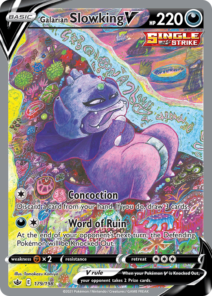 Galarian Slowking V #179 Chilling Reign