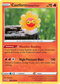 Castform Sunny Form #22 Chilling Reign