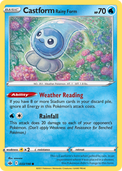 Castform Rainy Form #33 Chilling Reign
