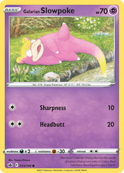 Galarian Slowpoke #54 Chilling Reign