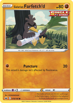 Galarian Farfetch'd #78 Chilling Reign