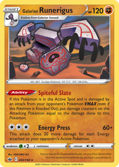 Galarian Runerigus #83 Chilling Reign