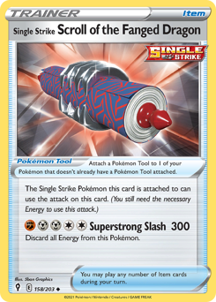 Single Strike Scroll of the Fanged Dragon #158 Evolving Skies