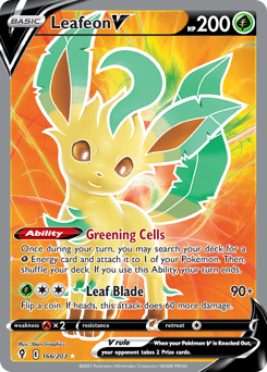 Leafeon V #166 Evolving Skies