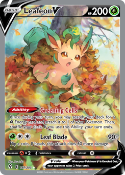 Leafeon V #167 Evolving Skies