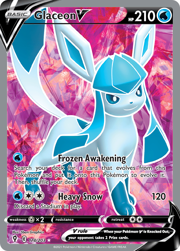 Glaceon V #174 Evolving Skies