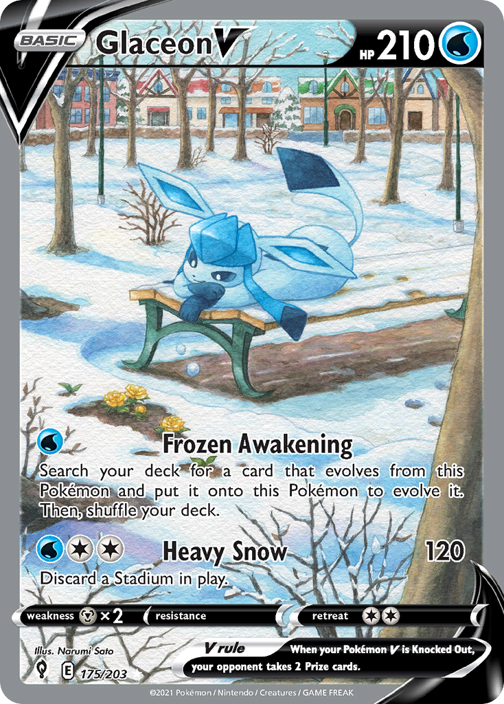 Glaceon V #175 Evolving Skies