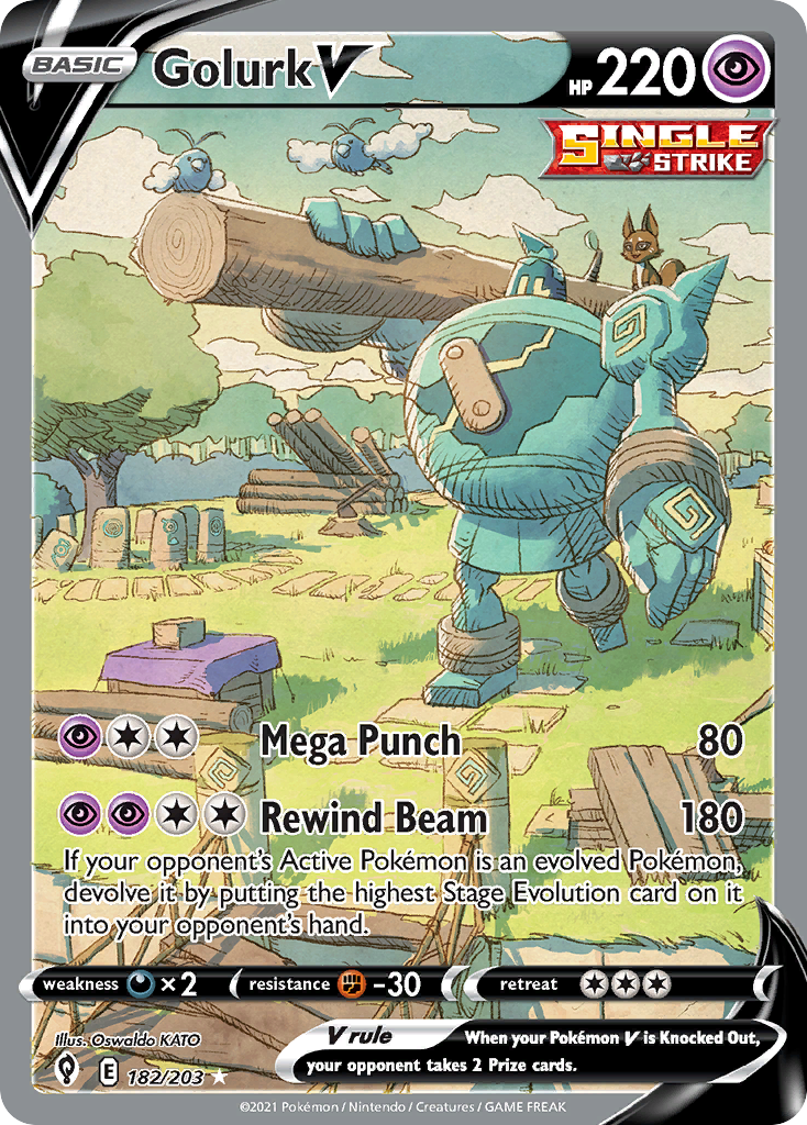Golurk V #182 Evolving Skies