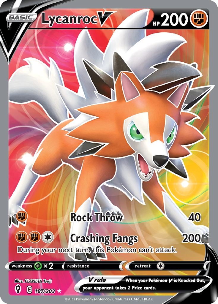 Lycanroc V #187 Evolving Skies