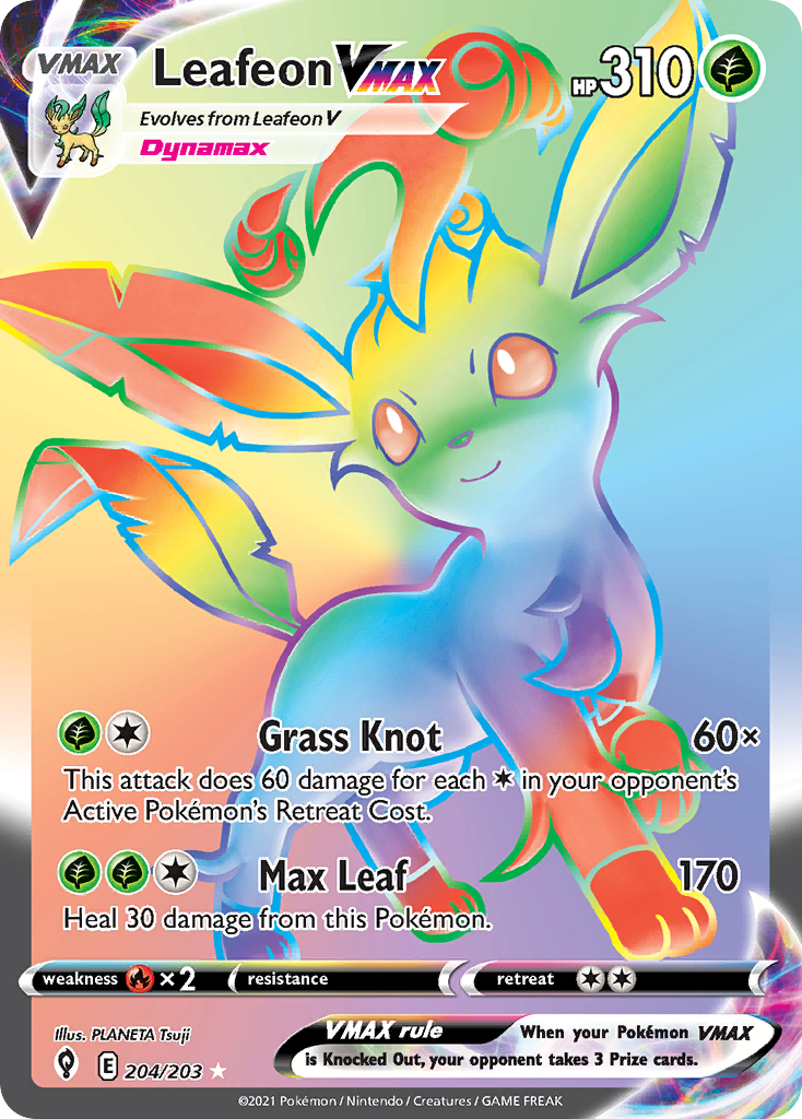 Leafeon VMAX #204 Evolving Skies