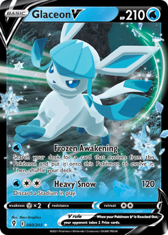 Glaceon V #40 Evolving Skies