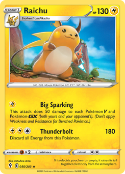 Raichu #50 Evolving Skies